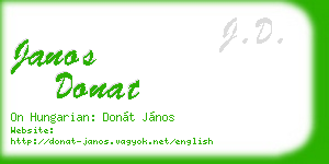 janos donat business card